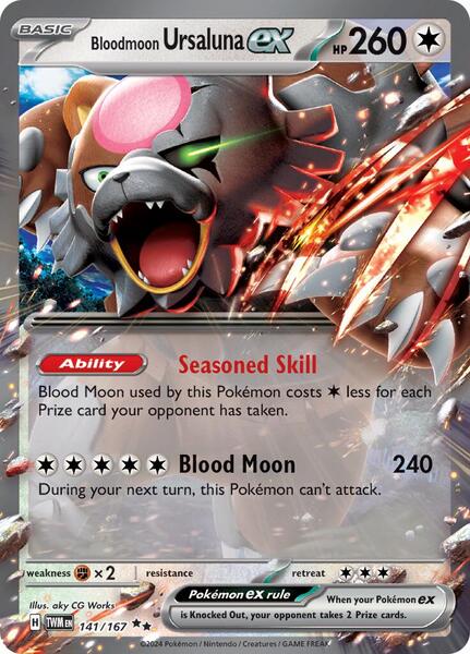 Bloodmoon Ursaluna ex - 141/167 - SV06 Twilight Masquerade - Holofoil - Near Mint (NM)