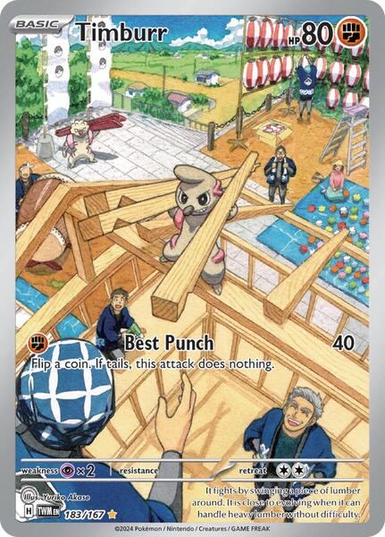 Timburr - 183/167 - SV06 Twilight Masquerade - Holofoil - Near Mint (NM)