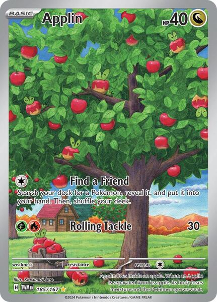 Applin - 185/167 - SV06 Twilight Masquerade - Holofoil - Near Mint (NM)