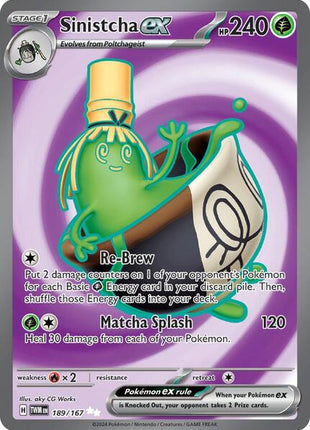 Sinistcha ex - 189/167 - SV06 Twilight Masquerade - Holofoil - Near Mint (NM)