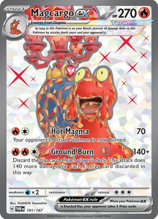 Magcargo ex - 191/167 - SV06 Twilight Masquerade - Holofoil - Near Mint (NM)