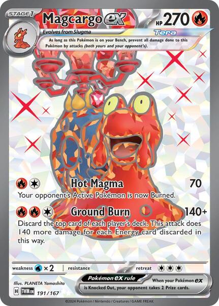 Magcargo ex - 191/167 - SV06 Twilight Masquerade - Holofoil - Near Mint (NM)