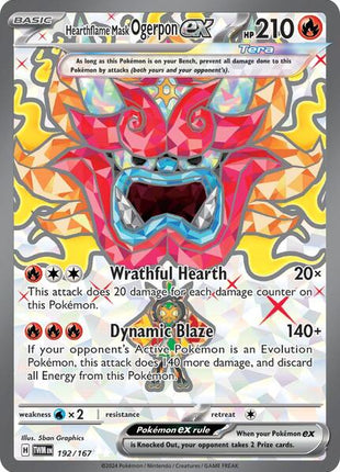 Hearthflame Mask Ogerpon ex - 192/167 - SV06 Twilight Masquerade - Holofoil - Near Mint (NM)