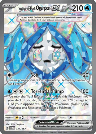 Wellspring Mask Ogerpon ex - 194/167 - SV06 Twilight Masquerade - Holofoil - Near Mint (NM)