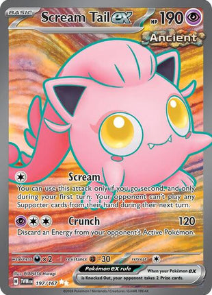 Scream Tail ex - 197/167 - SV06 Twilight Masquerade - Holofoil - Near Mint (NM)