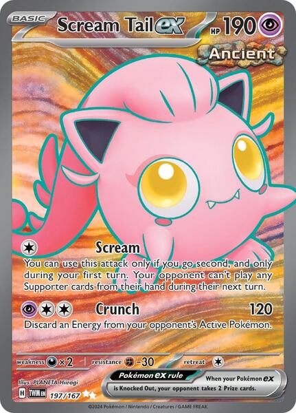 Scream Tail ex - 197/167 - SV06 Twilight Masquerade - Holofoil - Near Mint (NM)
