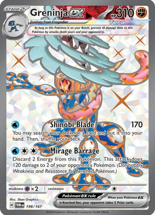 Greninja ex - 198/167 - SV06 Twilight Masquerade - Holofoil - Near Mint (NM)