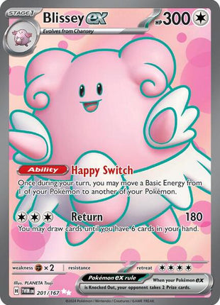 Blissey ex - 201/167 - SV06 Twilight Masquerade - Holofoil - Near Mint (NM)