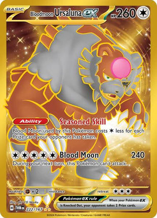Bloodmoon Ursaluna ex - 222/167 - SV06 Twilight Masquerade - Holofoil - Near Mint (NM)