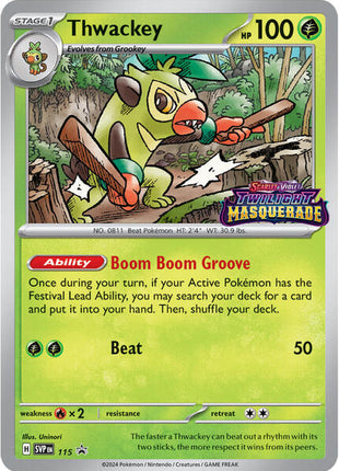 Thwackey - 115 - SV Scarlet and Violet Promo Cards - Holofoil - Near Mint (NM)