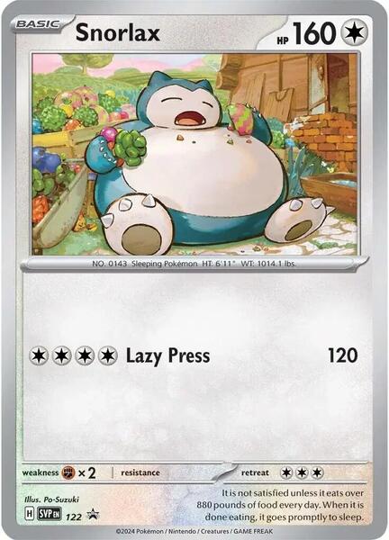Snorlax - 122 - SV Scarlet and Violet Promo Cards - Holofoil - Near Mint (NM)