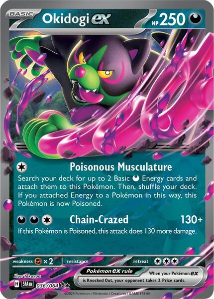 Okidogi ex - 036/064 - SV Shrouded Fable - Holofoil - Near Mint (NM)