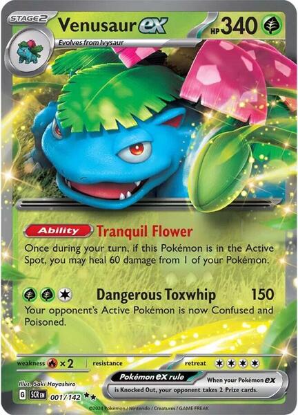 Venusaur ex - SV07 Stellar Crown - Holofoil - Near Mint (NM)