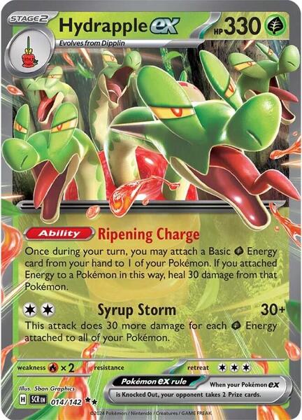 Hydrapple ex - 014/142 - SV07 Stellar Crown - Holofoil - Near Mint (NM)