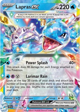 Lapras ex - 032/142 - SV07 Stellar Crown - Holofoil - Near Mint (NM)