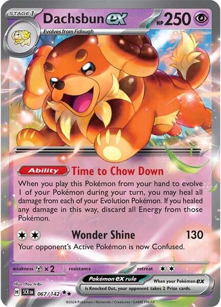 Dachsbun ex - 067/142 - SV07 Stellar Crown - Holofoil - Near Mint (NM)