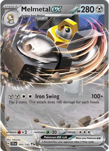 Melmetal ex - SV07 Stellar Crown - Holofoil - Near Mint (NM)