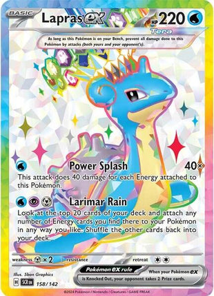 Lapras ex - 158/142 - SV07 Stellar Crown - Holofoil - Near Mint (NM)