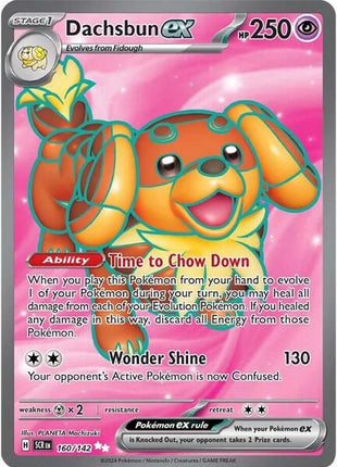 Dachsbun ex - 160/142 - SV07 Stellar Crown - Holofoil - Near Mint (NM)