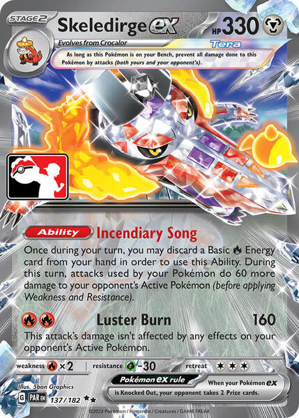 Skeledirge ex - 137 - Prize Pack Series Cards - Holofoil - Near Mint (NM)