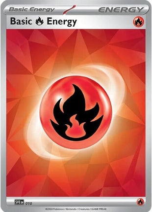 Basic Fire Energy - 010 - SV07 Stellar Crown - Holofoil - Near Mint (NM)