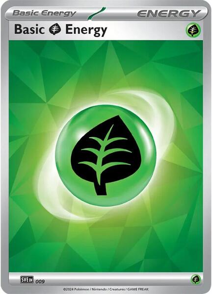 Basic Grass Energy - 009 - SV07 Stellar Crown - Holofoil - Near Mint (NM)