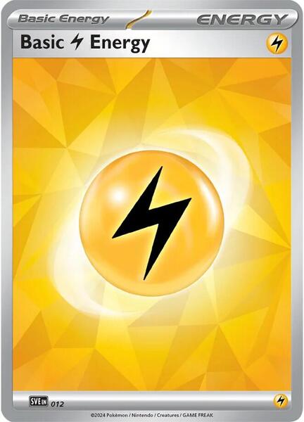 Basic Lightning Energy - 012 - SV07 Stellar Crown - Holofoil - Near Mint (NM)