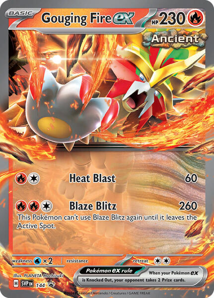 Gouging Fire ex - 144 - SV Scarlet and Violet Promo Cards - Holofoil - Near Mint (NM)