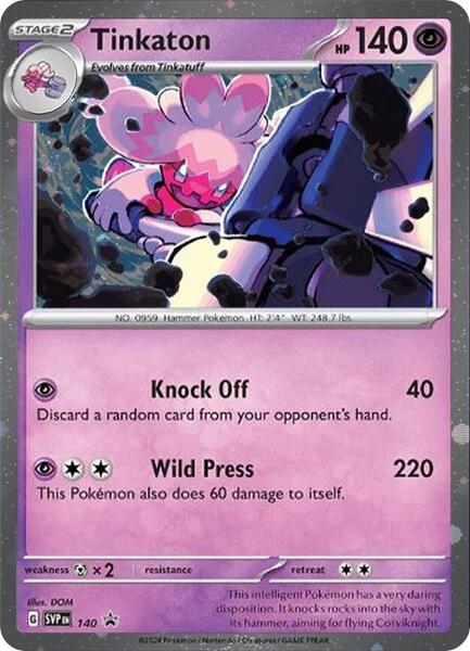 Tinkaton - 140 (Cosmo Holo) - SV Scarlet and Violet Promo Cards - Holofoil - Near Mint (NM)