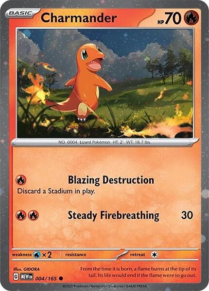 Charmander - 004/165 (Cosmos Holo) - SV Scarlet and Violet Promo Cards - Holofoil - Near Mint (NM)