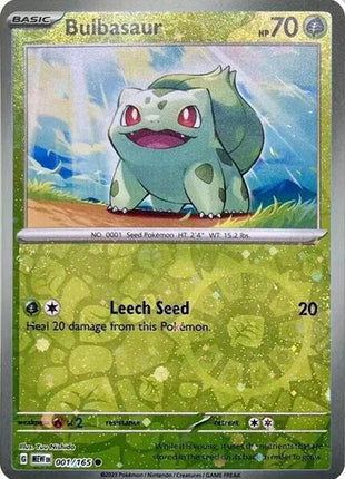 Bulbasaur - 001/165 (Reverse Cosmos Holo) (Costco Exclusive) - Miscellaneous Cards and Products - Holofoil - Near Mint (NM)