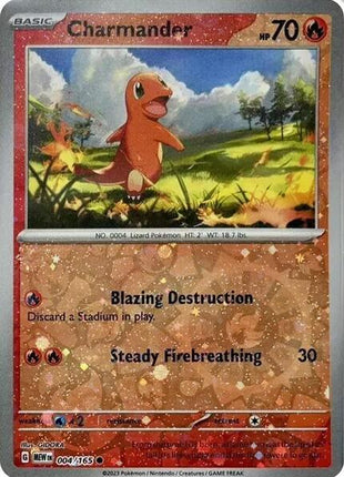 Charmander - 004/165 (Reverse Cosmos Holo) (Costco Exclusive) - Miscellaneous Cards and Products - Holofoil - Near Mint (NM)