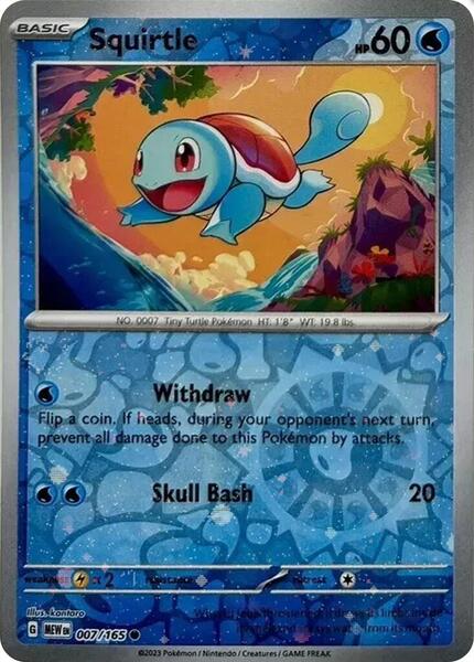 Squirtle - 007/165 (Reverse Cosmos Holo) (Costco Exclusive) - Miscellaneous Cards and Products - Holofoil - Near Mint (NM)