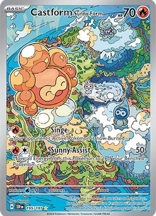 Castform Sunny Form - 195/191 - SV08 Surging Sparks - Holofoil - Near Mint (NM)
