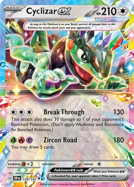 Cyclizar ex - 159/191 - SV08 Surging Sparks - Holofoil - Near Mint (NM)