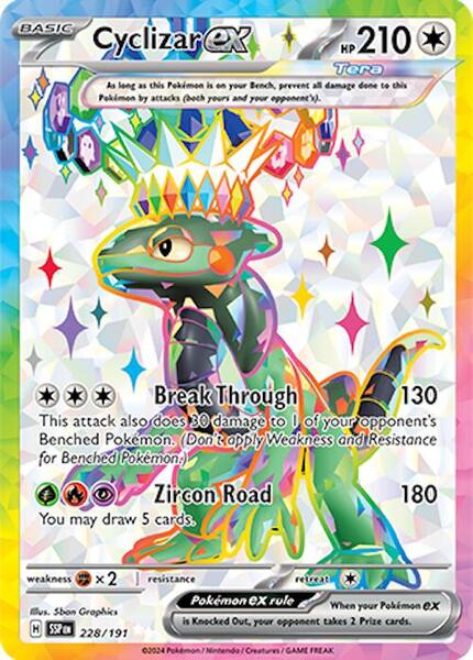 Cyclizar ex - 228/191 - SV08 Surging Sparks - Holofoil - Near Mint (NM)