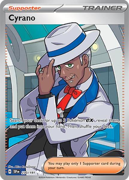 Cyrano - 230/191 - SV08 Surging Sparks - Holofoil - Moderately Played (MP)