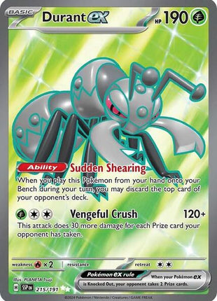 Durant ex - 215/191 - SV08 Surging Sparks - Holofoil - Near Mint (NM)