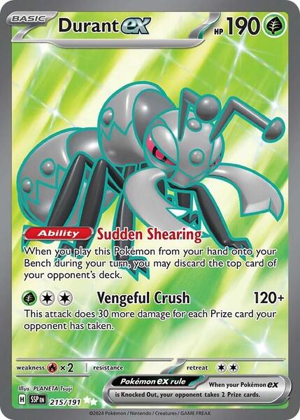 Durant ex - 215/191 - SV08 Surging Sparks - Holofoil - Near Mint (NM)