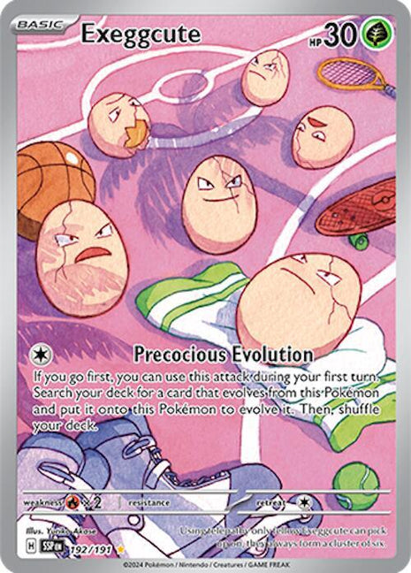 Exeggcute - 192/191 - SV08 Surging Sparks - Holofoil - Near Mint (NM)
