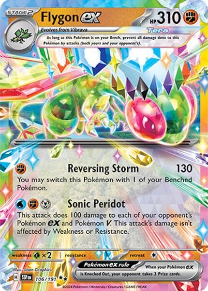 Flygon ex - 106/191 - SV08 Surging Sparks - Holofoil - Near Mint (NM)