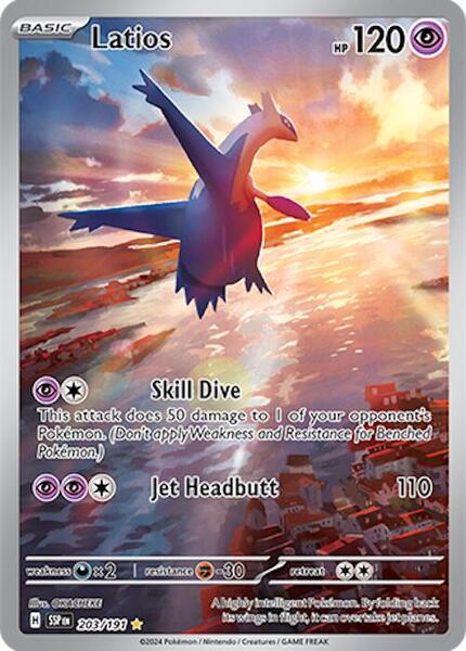 Latios - 203/191 - SV08 Surging Sparks - Holofoil - Near Mint (NM)