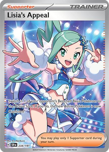 Lisia's Appeal - 234/191 - SV08 Surging Sparks - Holofoil - Near Mint (NM)