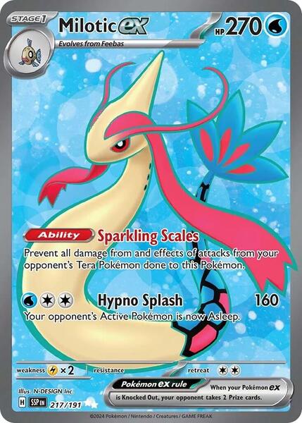 Milotic ex - 217/191 - SV08 Surging Sparks - Holofoil - Near Mint (NM)