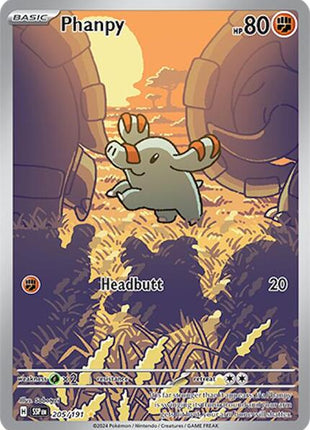 Phanpy - 205/191 - SV08 Surging Sparks - Holofoil - Near Mint (NM)