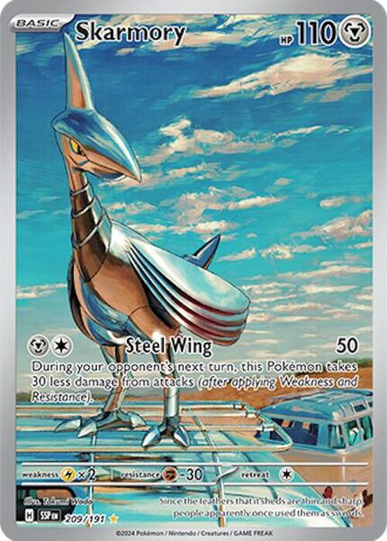 Skarmory - 209/191 - SV08 Surging Sparks - Holofoil - Lightly Played (LP)