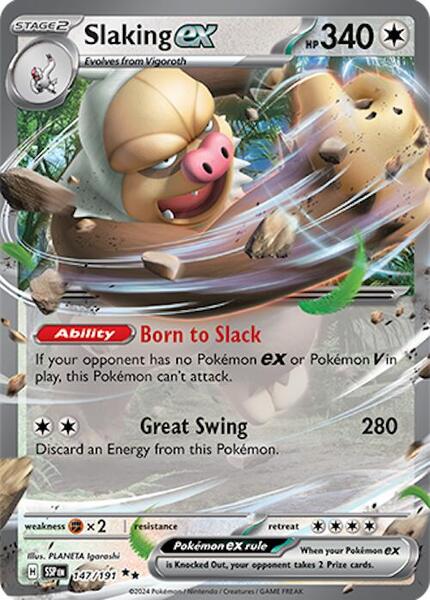 Slaking ex - 147/191 - SV08 Surging Sparks - Holofoil - Near Mint (NM)