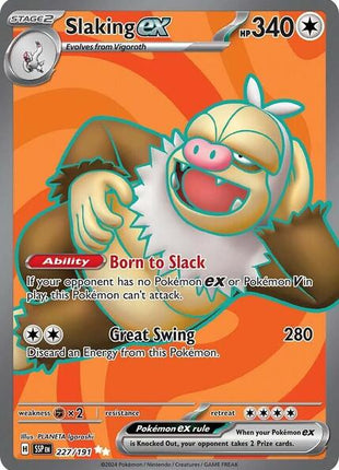 Slaking ex - 227/191 - SV08 Surging Sparks - Holofoil - Near Mint (NM)
