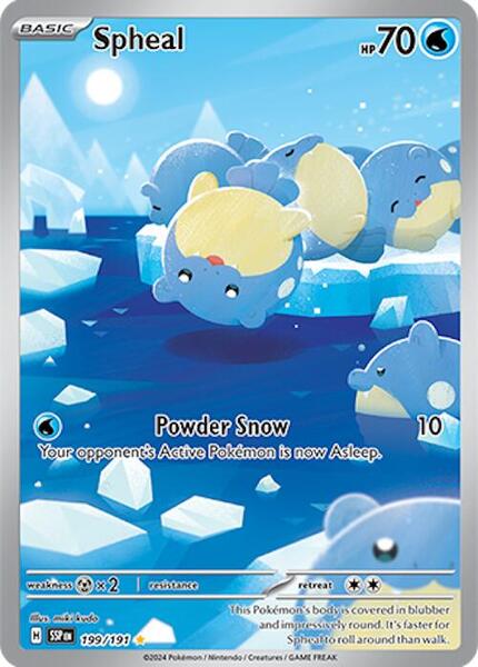 Spheal - 199/191 - SV08 Surging Sparks - Holofoil - Near Mint (NM)