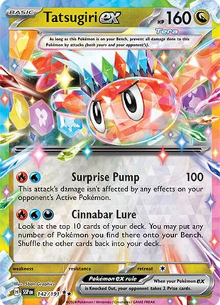 Tatsugiri ex - 142/191 - SV08 Surging Sparks - Holofoil - Near Mint (NM)